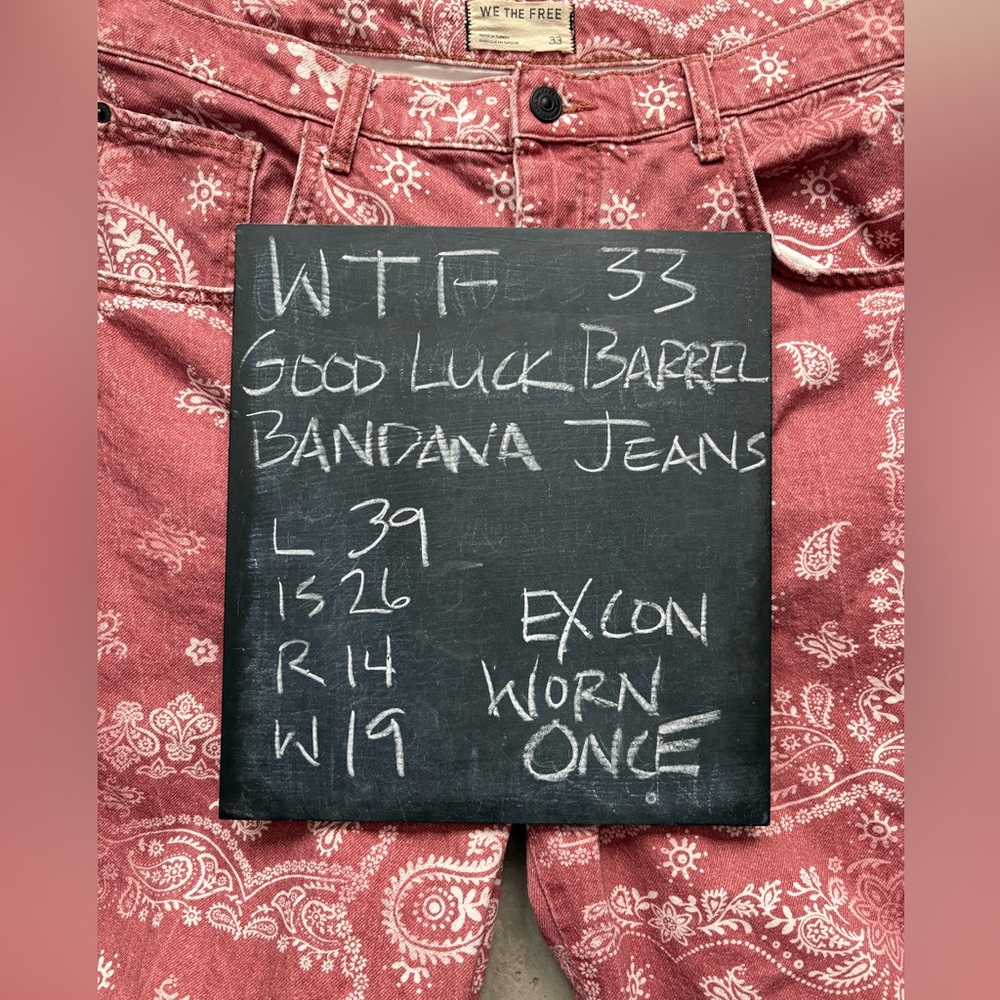 We The Free Good Luck Barrel Jeans Rust Combo - Picture 6 of 16